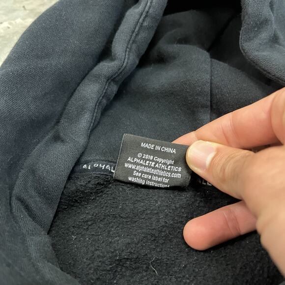 Alphalete Hoodie Mens Large Black Pullover Gym Training Activewear - Picture 8 of 8